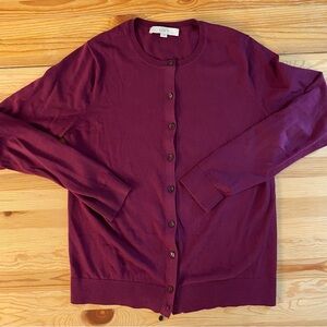 LOFT Women's Rich Purple Cardigan